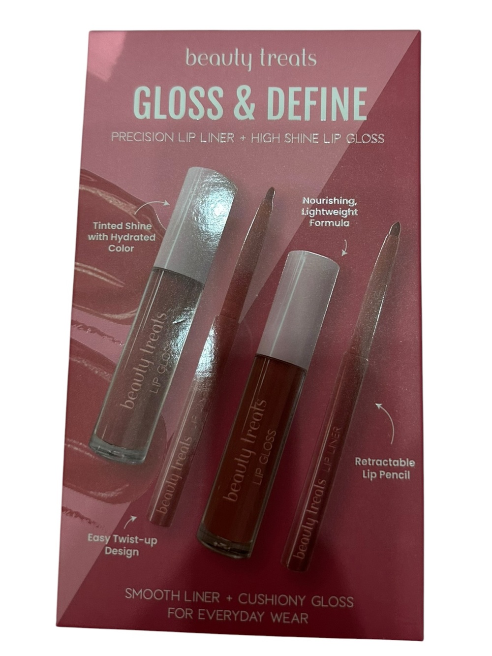 Beauty Treats Gloss & Define Lip Gloss & Precision Lip Liner set